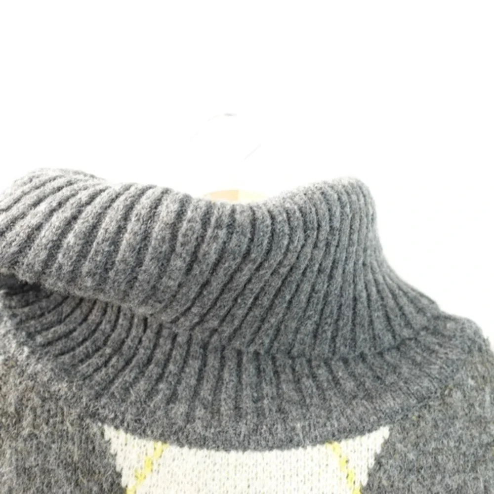 PRINGLE OF SCOTLAND x H&M Sweater Small Argyle Scottish Wool Roll Oversize Tunic - Picture 3 of 13